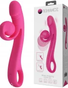 PRETTYLOVE Vibrator Rabbit Beau Snail 10 Moduri Vibratii Silicon USB Magnetic Roz 23 cm