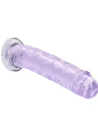 RealRock Dildo Realist Crystal Clear cu Ventuza TPE Mov 14.5 cm