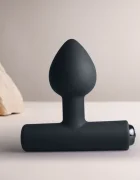 Rocks Off Vibrator Anal NOVA Astryx 16 Moduri Vibratii Silicon USB Magnetic Negru 9.5 cm