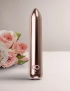 Rocks Off Vibrator Glont 16 Moduri Vibratii ABS USB Magnetic Auriu 9 cm