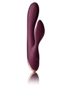 Rocks Off Vibrator Iepuras Climaximum Lyanna 10+10 Moduri Vibratii Silicon USB Burgundy 23.3 cm