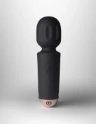 Rocks Off Vibrator Mini Wand Black Tulip 16 Moduri Vibratii Silicon USB Negru 11.5 cm