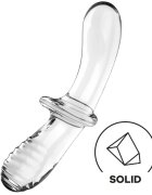 Satisfyer Dildo Dublu Double Crystal Sticla Borosilicata Transparent 19 cm