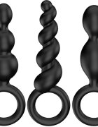 Satisfyer Set 3 Dopuri Anale Silicone Black