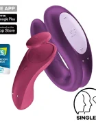 Satisfyer Set Jucarii Partner Box 1-Double Joy si Sexy Secret Control APP Silicon USB