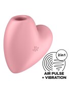 Satisfyer Stimulator Clitoris Cutie Heart Air Pulse Stimulator+Vibration Silicon USB Roz