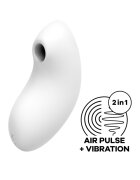 Satisfyer Stimulator Clitoris Vulva Lover 2 Air Pulse+Vibration USB Silicon Alb