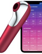 Satisfyer Stimulator Dual Love Silicon Rosu Free APP