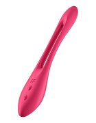 Satisfyer Stimulator Multifunctional Bendable Elastic Joy 10 Moduri Vibratii Silicon USB Rosu 19.9