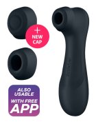 Satisfyer Stimulator Pro 2 Generation 3 11 Viteze Suctiune 12 Moduri Vibratii Silicon USB IPX 7 Free App Gri