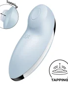 Satisfyer Stimulator Tap&Climax 2 Silicon 11 Moduri Tapare si Vibratii USB Magnetic Albastru 11 cm