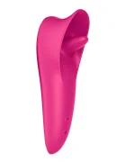 Satisfyer Stimulator Tongue Master 9 Moduri Vibratii 9 Moduri Licking Silicon USB Fucsia 14.4 cm