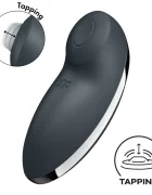 Satisfyer Vibrator Clitoridian Tap&Climax 2 Silicon USB Gri 11 cm