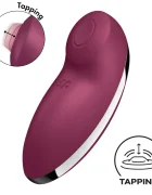 Satisfyer Vibrator Clitoridian Tap&Climax 2 Silicon USB Rosu 11 cm