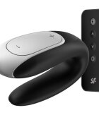 Satisfyer Vibrator Cuplu Double Fun Remote Control Bluetooth Negru Free APP