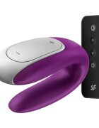 Satisfyer Vibrator Cuplu Double Fun Remote Control Bluetooth Violet Free APP