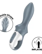 Satisfyer Vibrator Gonflabil Air Pump Booty 1 12 Moduri Vibratii Silicon USB Gri 18.7 cm
