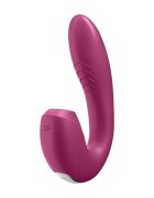 Satisfyer Vibrator Sunray Air Pulse+Vibrator Bluetooth Control Free App Silicon USB Berry