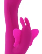 Selopa Vibrator Butterfly Love 10 Moduri Vibratii Silicon USB Roz 13.8 cm