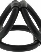 Seven Creations Inel Penis TriRing Cock-Cage Negru