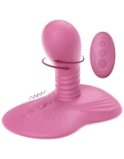 She.E.O Stimulator Rotating Vibrating Grinder Remote Control 9 Moduri Vibratii 9 Moduri Rotatii Silicon Lichid USB Roz 15.5 cm