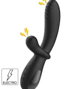 She.E.O Vibrator G-Spot cu 5 Moduri Electrostimulare 10 Moduri Vibratii Silicon USB Negru 20 cm