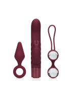 Shots Toys Set 3 Jucarii Sexuale pentru EA Silicon Dark Cherry