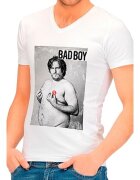 Shots Toys Tricou Barbati Bad Boy Alb/Negru S