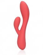 Shots Toys Vibrator Smooth Ultra Soft Silicone Rabbit 10 Moduri Vibratii Rosu 20 cm