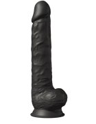 Silexd Dildo Thermo Reactive Silicon cu Memorie Dubla Densitate 38 cm Negru