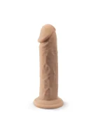 Silexd Dildo Thermo Reactive Silicon cu Memorie Dubla Densitate Natural 15.4 cm