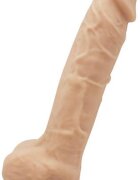 Silexd Dildo Thermo Reactive Silicon cu Memorie Dubla Densitate Natural 17.5 cm