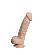 Silexd Dildo Thermo Reactive Silicon cu Memorie Dubla Densitate Natural 17.8 cm