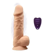 Silexd Vibrator Realist Remote Control 10 Moduri Vibratii Silicon USB Natural 21.5 cm