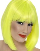 Smiffys Peruca Glam galben neon