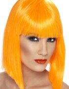 Smiffys Peruca Glam portocaliu neon