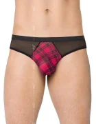 SoftLine Bikini Tanga Barbati din Plasa Roz M/L