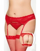 SoftLine Set Portjartier si Bikini Rosu XL