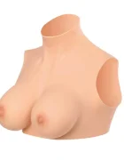 Starbust Top Realist cu Sani Guler Inalt Silicon Premium Very Light Skin Marimea L Cupa E 4 kg