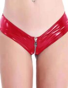 STD Bikini cu Fermoar Strip Me Wetlook Rosu S