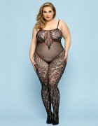 STD Bodystocking Roxy Crotchless Negru XL-XXL