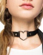 STD Choker Heart din Piele Ecologica