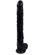 STD Dildo cu Ventuza Giant PVC Negru 42 cm
