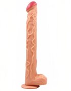 STD Dildo Long D cu Ventuza PVC Natural 41.5 cm