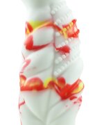 STD Dildo No.5 Fantasy Beasts Silicon Premium Alb/Rosu 21.5 cm