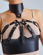 STD Harness Bra-Choker Piele Ecologica OS