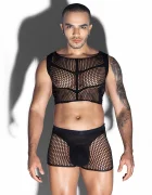 STD Lenjerie 2 Piese Bad Boy Top si Boxeri Negru S-L