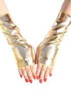STD Manusi Fara Degete Rebel Look Wetlook Auriu S 23 cm