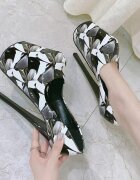 STD Pantofi Sexy Black-White Marime 39