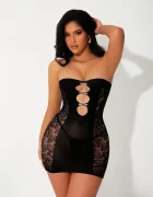 STD Rochie Mini Elastica Kara Negru S-L